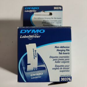 DYMO 30376 - Thermal Hanging File Tab Inserts (9/16" x 2") - (1) Roll of 260